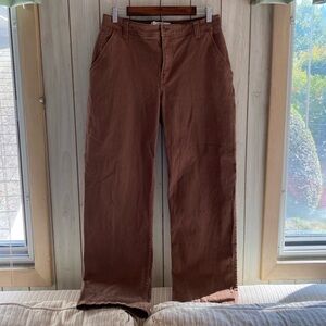 hollister 11 30 chocolate brown high waist utility dad pants cargo womens